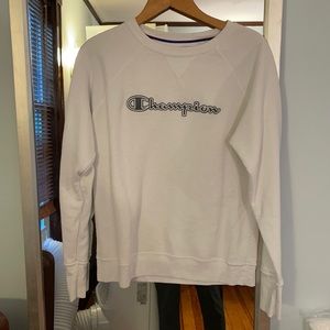 White long sleeve crew neck